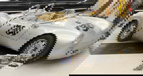 James Dean Little Bastard Replica 1955 Porsche 550 Spyder: This is an original Porsche 550 Spyder that has been wrapped to look like James Dean's iconic car. The original of this car is still missing for this day. This exact car was used in Season 5 of the se