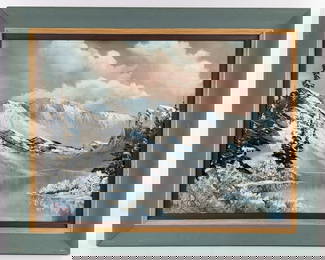Rare Circa 1980 Bob Ross Oil Painting On Canvas