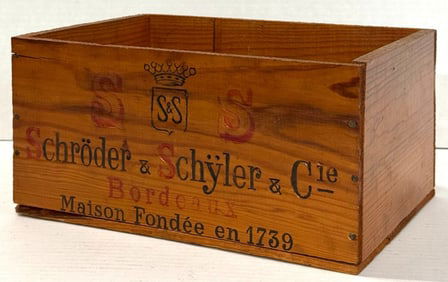 Schröder & Schÿler Cie Bordeaux Wooden Wine Crate
