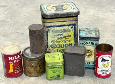 Collection of Vintage Advertisement Canisters, Coffee, Baking & More!