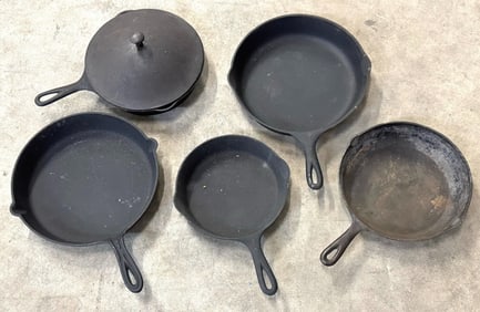Cast Iron Skillets Including 2 Wagner Sidney Skillets