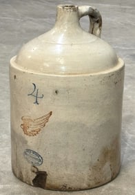 Antique Red Wing Union 4 Gallon Stoneware Crock Jug