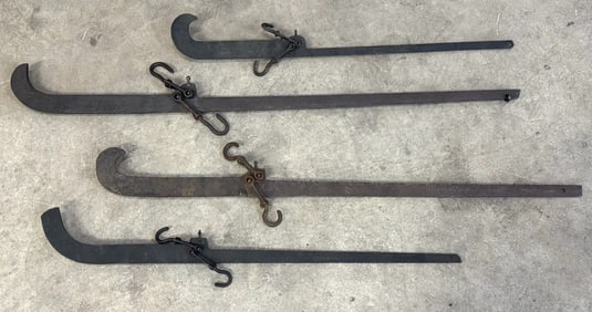 Antique Scale Iron Beams Balance Hanging Scales For Cotton, Tobacco & Grain