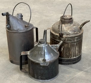 Vtg. N & W Railroad Metal Can Gas Fuel Water Train Northfolk Western, New York Central Railroad Smal