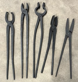 Assorted Size Antique Hand Wrought Blacksmith & Forging Tongs