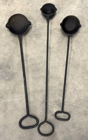 Primitive Wrought Iron Forging Melting Ladles