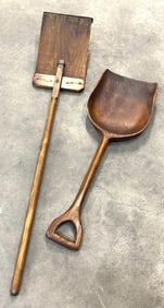 Handmade Wooden Malt and Grain Shovels
