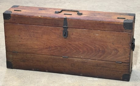 Primitive Carpenter's Wooden Tool Chest, Caddy
