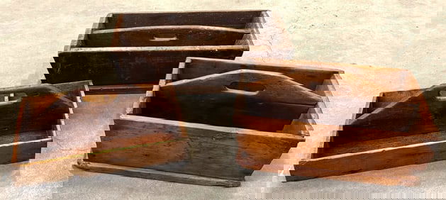 Wooden Divided Tool/Cutlery Trays with Handle and Stationary 2 Sided Tray