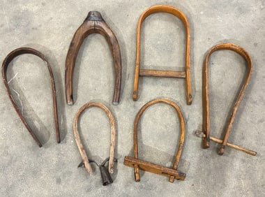 Assortment of Primitive Wooden Yoke/Collars