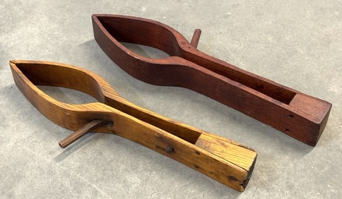 Primitive Wooden Harness Tack Saddle Makers Vice Clamps