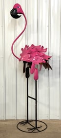 7ft Tall Metal Art Flamingo Sculpture