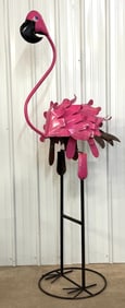 7ft Tall Metal Art Flamingo Sculpture