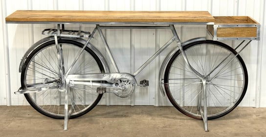 6ft Long Custom Vintage Bicycle Table