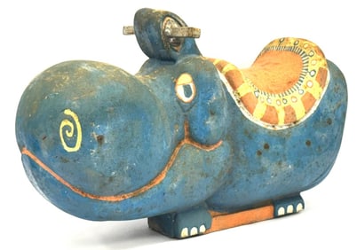 Vtg. Hippo Gametime Saddle Mates Spring Ride Aluminum Playground Toy