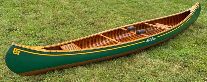 1945 16Ft Old Town Yankee Wooden Canoe
