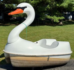 AdventureGlass Classic Swan Fiberglass 2-Person Pedal Boat