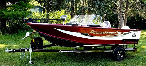*NEW* 17ft 2023 Red Polar Kraft Frontier 179 WT Jump Aluminum Fishing Boat w/2023 Trailmaster Traile