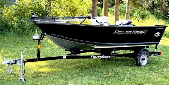 *NEW* 14ft 2023 Black Polar Kraft Outlander 146T Aluminum Fishing Boat w/ 2023 Trailmaster Trailer