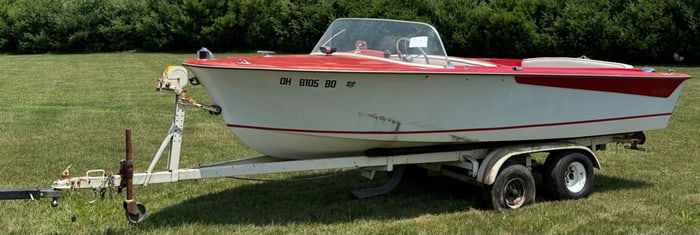 1961 18ft Arenacraft Banito, Interceptor 312 *Project Boat* w/Trailer
