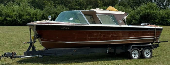 1964 21ft Wooden Century Coronado Hard Top (No Motor) *Project Boat* w/Trailer