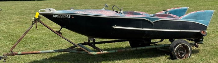 1957 Herter's Flying Fish Boat (No Motor) *Project Boat* w/Homemade Trailer