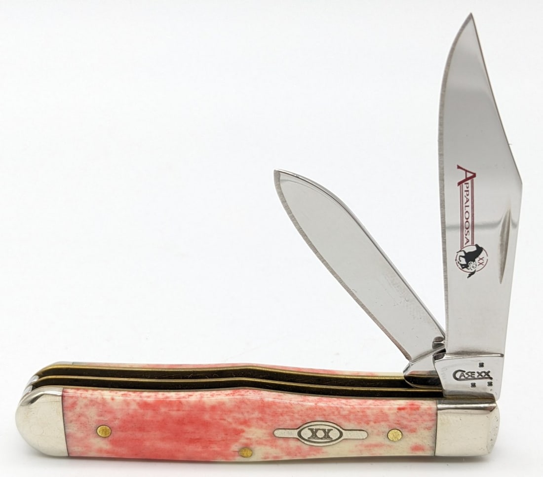 2007 Case XX Appaloosa Bone Small Coke Bottle 6625 1/2: Knife is in nice condition with light scuffs from handling. Overall measures 3in when closed.