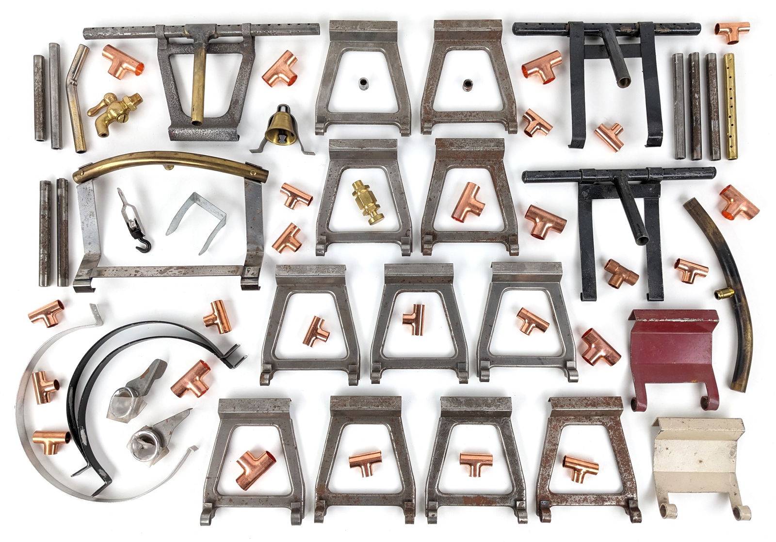 Buddy L Tanker / Sprinkler Truck Parts: Buddy L tanker / sprinkler truck parts. Includes sprinkler bars, tank straps, and more.