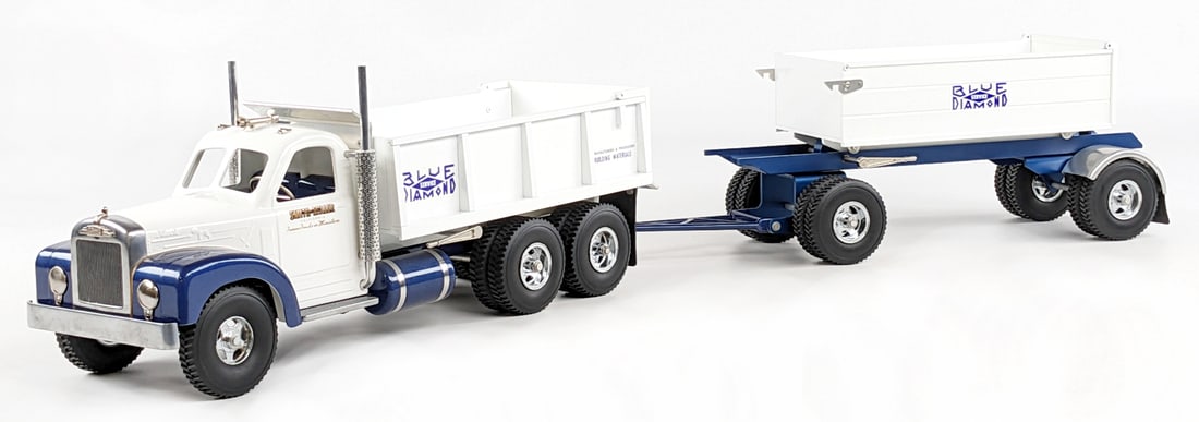 Fred Thompson Smith Miller Blue Diamond Dump Truck w/ Pup Trailer (1 of 17)