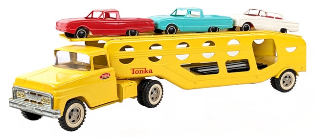 Original Tonka Car Carrier w/ Cars
