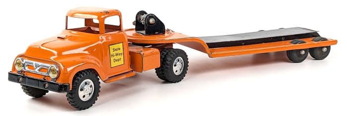 Original Tonka State Hi-Way Dept Truck w/ Lowboy Trailer