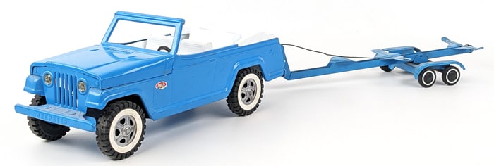 Original Tonka Jeepster Truck w/ Boat Trailer