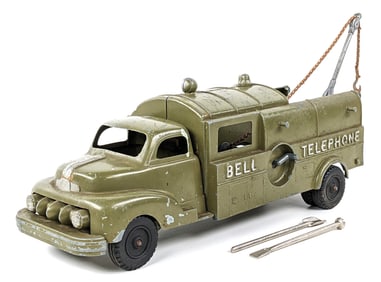 Original Hubley Bell Telephone Truck