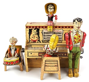 Unique Art Tin Windup Lil Abner Dogpatch Band