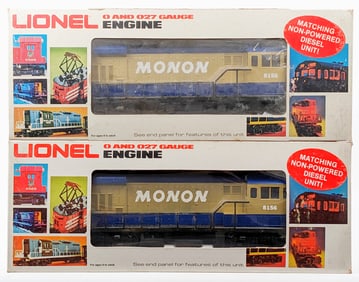 (2) Lionel Monon 8156 U36B Non-Powered Dummy Units