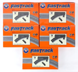(5) Lionel Fastrack O36 Left-Hand Remote / Command Switch 6-81947