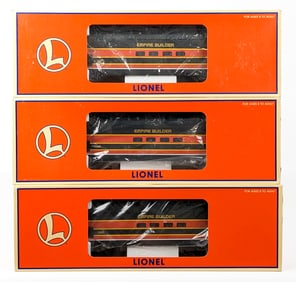 (3) Lionel Great Northern Aluminum Vista Dome Cars