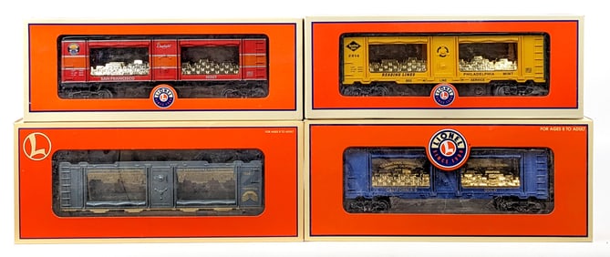 (4) Lionel Mint Cars 58512 58572 19667 52276