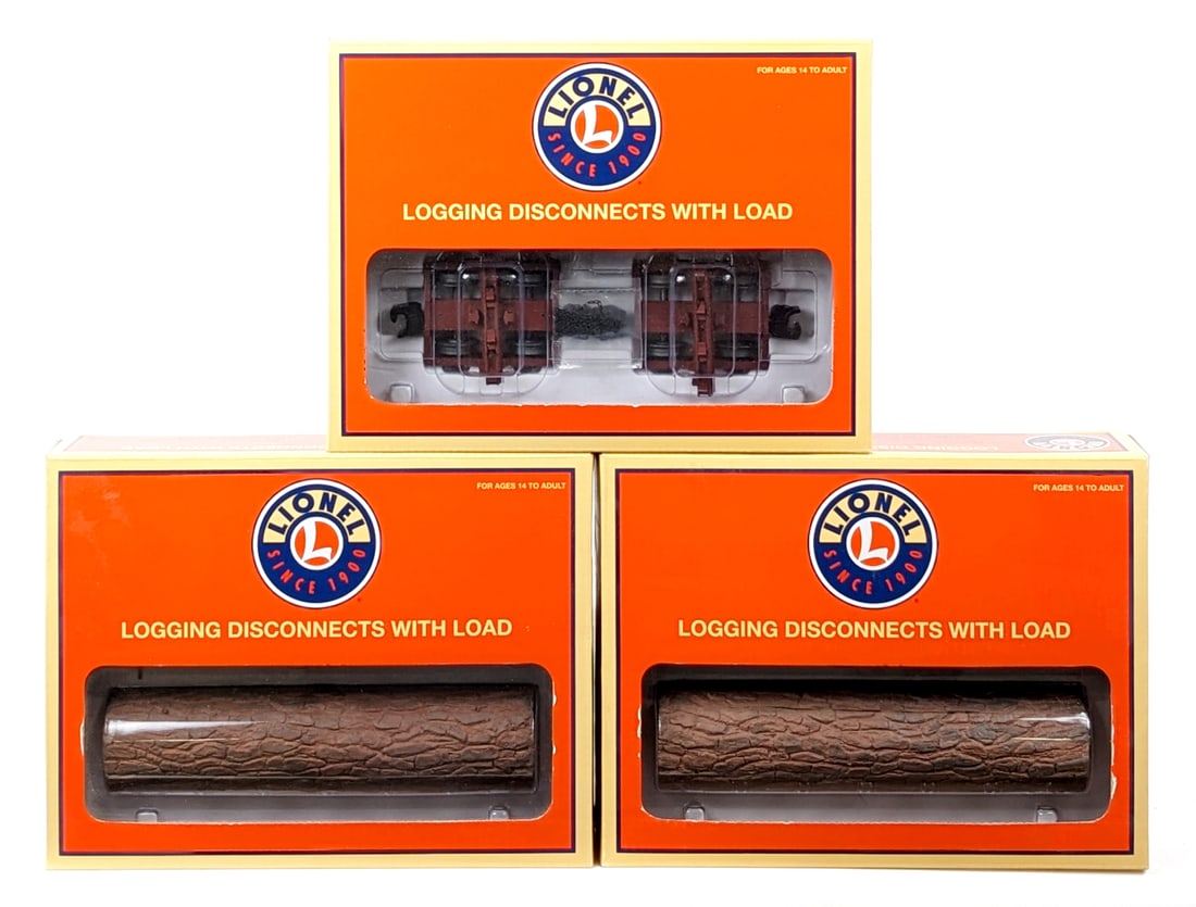 (3) Lionel Logging Disconnect 6-84166: (3) Lionel Logging Disconnect (single pair) - brown. Good condition in the boxes. Item No. 6-84166.