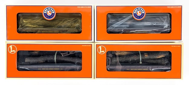 (4) Lionel West Side Lumber & Western Maryland Log Cars