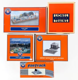 Lionel Road Crew, Hobo Campfire, Defect Detector, Burning Switch Tower & Bumpers