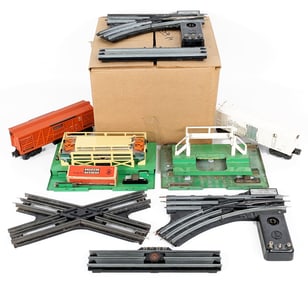 Lionel Operating Cattle Car, Automatic Milk Car, Platforms, & Track