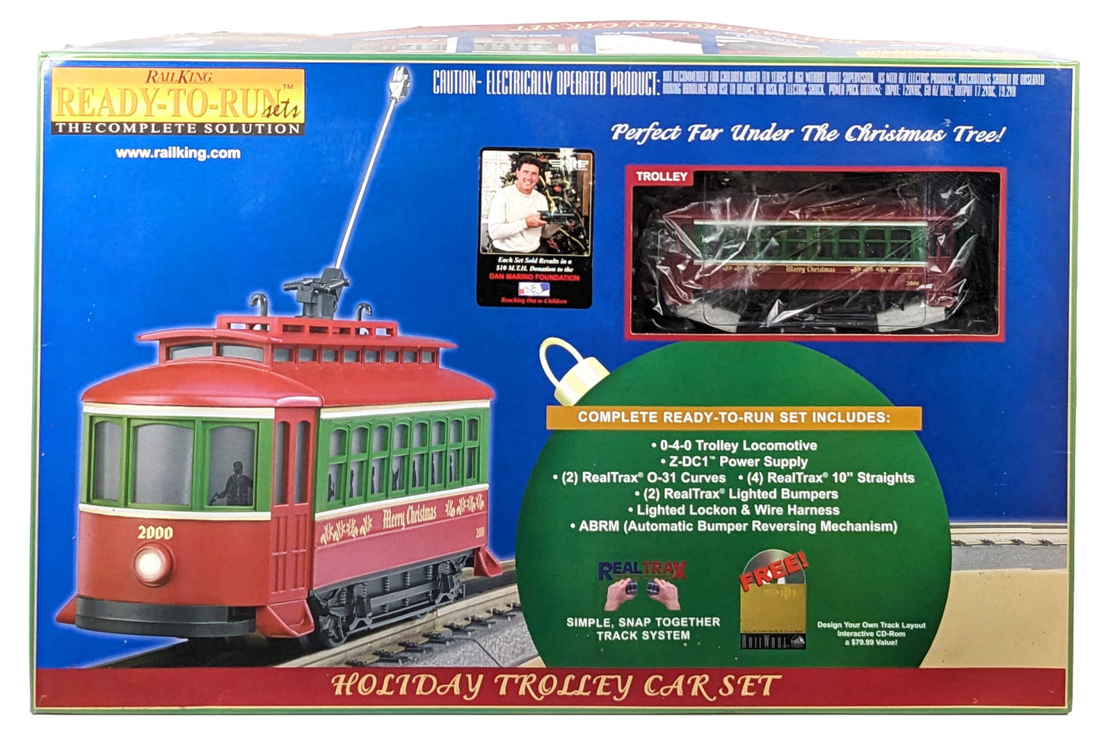 MTH RailKing Christmas Theme Trolley Train Set 30-4040-0 (1 of 10)