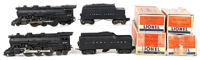 Lionel 2025 & 2035 Locomotives with Tenders