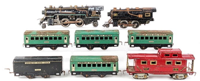 American Flyer Engines w/ Tinplate Cars