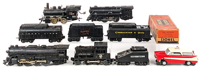 Lionel 2055 Engine w/ Tender, 42 Switcher, B&O Engine, & Inspection Car