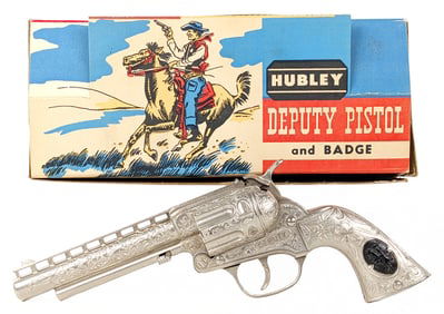 Hubley Deputy Cap Gun w/ Badge In Box