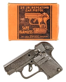 Stevens 25 Jr. Repeating Cap Pistol w/ Box