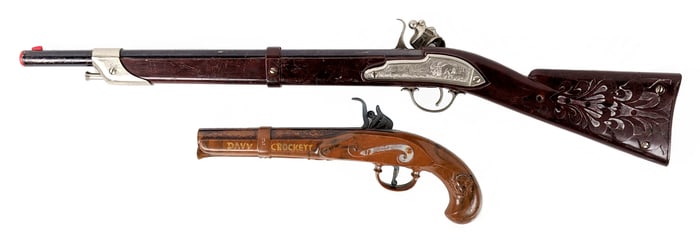Hubley Davy Crockett Buffalo Rifle and Flintlock