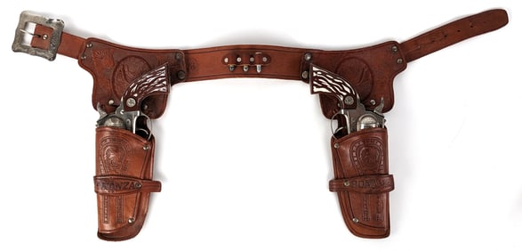 Halco Bonanza Double Holster and Cap Gun Set